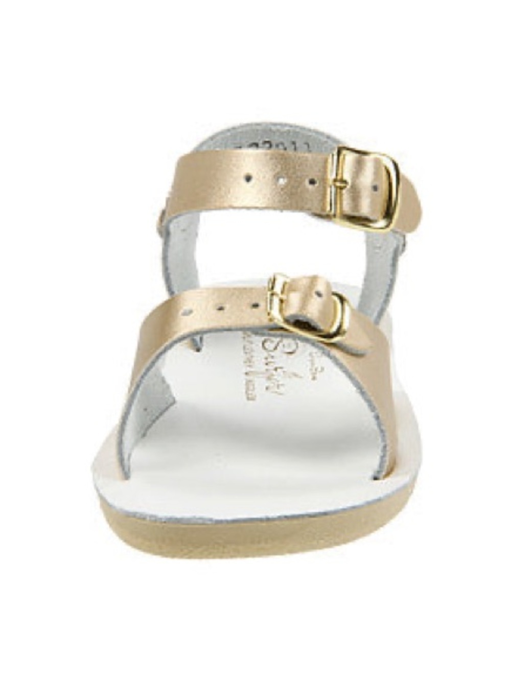 Girls Gold Leather Buckle Sandals - Kids - Picture 7 of 14